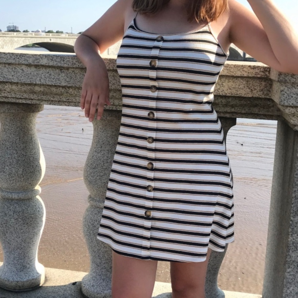 Striped Ribbed Summer Dress from Primark
